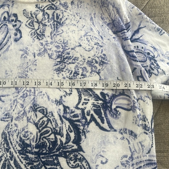 Chico’s Lace Trim Pullover Sweater Sz 4 Paisley - Picture 3 of 5